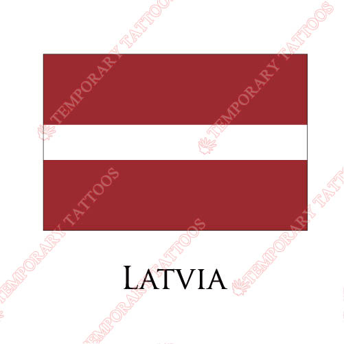 Latvia flag Customize Temporary Tattoos Stickers NO.1910